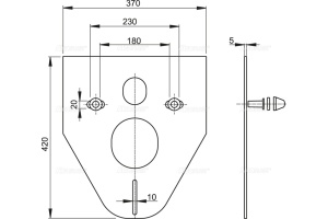 Шумоизоляционная панель для инсталляции Alcaplast M910 - 2