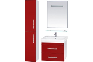Мебель для ванной Misty Эмилия 60 подвесная красная - 2