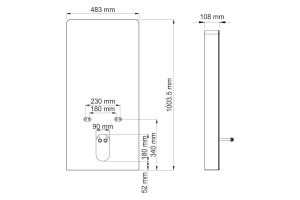 Naab 86BDT.050.BL Пристенный модуль системы инсталляции для биде - 3