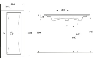 Раковина beWash Ontario 100x49 белая глянцевая - 2