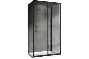 Душевой уголок Abber Schwarzer Diamant 130х80 черный (AG30130BH-S80B-S80B)