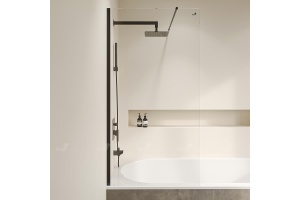 Шторка на ванну RGW Screens SC-051B 70х150 профиль черный стекло прозрачное - 3