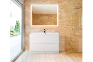 Тумба с раковиной BelBagno Marino 90 bianco lucido, напольная - 3