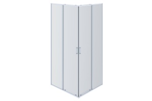 AQ ARI KV 10020CH Душевой уголок квадратный, двери раздвижные 1000x1000x2000 профиль хром, стекло прозрачное