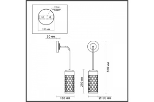 Уличный настенный светильник Odeon Light Nature Dunes 4834/1W - 3