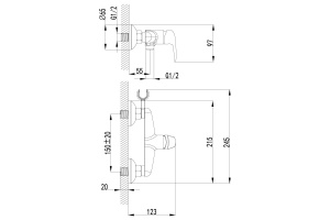 Гигиенический душ Lemark Pramen LM3318B со смесителем - 2