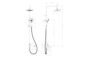Душевая стойка Lemark Minima LM3862C - 2