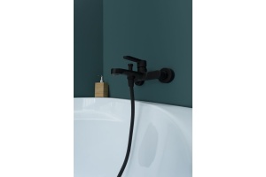 AF300-20B Aquanet Passion, смеситель для ванны, черн.мат (243295) - 3