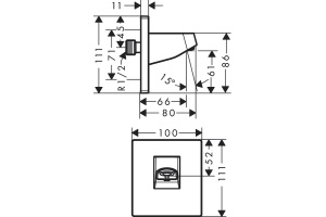 Кронштейн для верхнего душа Hansgrohe Pulsify белый матовый - 3