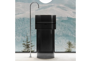 Раковина напольная ABBER Kristall 45 черный (AT2701Onyx-H)