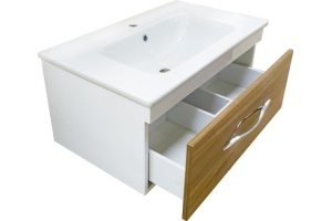 Мебель для ванной Misty Турин 100 подвесная, орех - 3