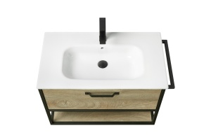 Комплект мебели Aquaton Лофт Фабрик 80 с раковиной Victoria 80 светлое дерево  - 3