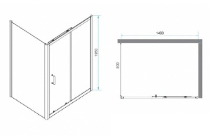 Душевой уголок RGW Passage PA-74 140x80 профиль хром стекло прозрачное - 3
