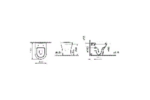Чаша для приставного унитаза Vitra Zentrum белый, без сиденья (5788B003-0075) - 2
