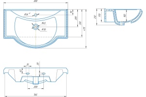 Мебельная раковина Misty Kirovit Классик 800 - 3
