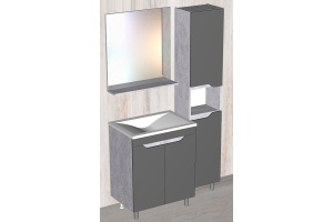 Тумба под раковину Stella Polar Абигель 65 серый - 2