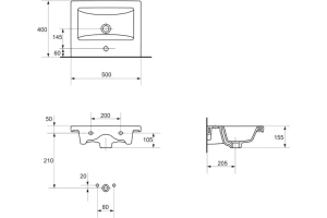 Мебельная раковина Stella Polar Сомо 50 белая - 3