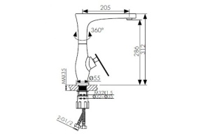 Смеситель для кухонной мойки  KAISER Star (02044-2) - 2