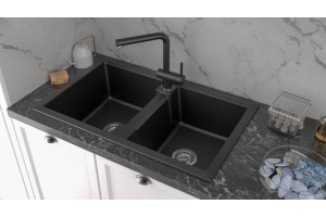 Мойка кухонная Paulmark Zwilling 81 черный матовый - 2