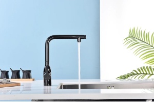 Смеситель для кухни Paulmark Viper черный глянцевый - 3