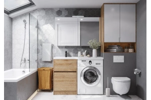 Комплект мебели Aquaton Лондри 60 светлое дерево