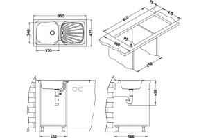 Мойка кухонная Alveus Basic 80 - 3