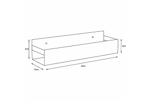 Полка подвесная Boheme Q бронза матовый - 2