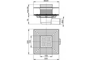 Душевой трап AlcaPlast APV1324 - 2