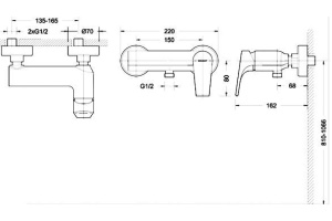 Смеситель Bravat Vega F9119177CP-01 для душа - 2