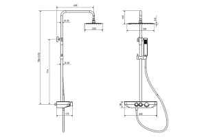 Душевая стойка Excellent Rain Krotos хром - 3