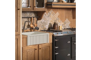 KERASAN Hannah HAMPSHIRE Раковина керамическая кухонная 600x470x220 мм,без отв под смеситель, без сифона, цвет белый