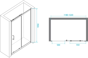 Душевая дверь RGW Passage PA-14B 120х195 профиль черный стекло прозрачное - 3