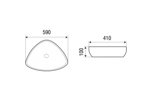 Раковина накладная Weltwasser WW ELBACH 1131 59 белый (10000003849) - 2