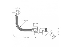 HANSGROHE(Flexaplus) Скрытая часть слива/перелива для ванны, для нестандартных ванн, шт - 2