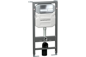 Комплект унитаза с инсталляцией Ceramica Nova Metropol белый с сиденьем микролифт и кнопкой хром глянцевый - 3