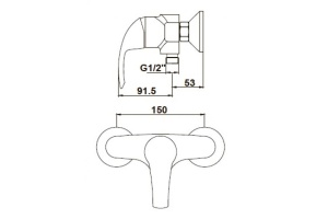 Смеситель для ванны KAISER Nova (23077) - 2
