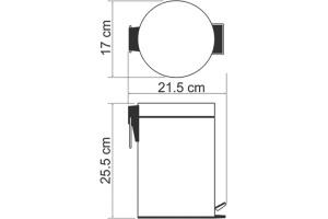 Мусорное ведро Wasserkraft K-633 3 л - 3