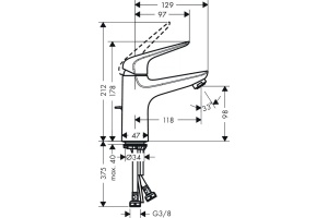 Смеситель Hansgrohe Novus 71030000 для раковины - 3
