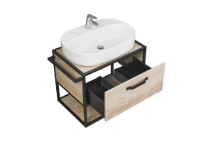 Тумба с раковиной Одри 62 Aquaton Лофт Фабрик 65 светлое дерево - 3