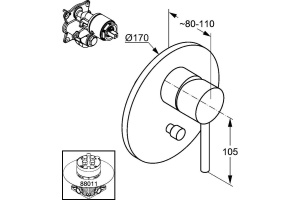 Смеситель для ванны Kludi  хром (386500576) - 2