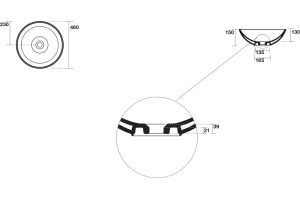 Раковина накладная Kerasan Ciotola 46 белый матовый (430330) - 3