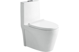 Унитаз-моноблок SantiLine SL-5012 безободковый, с микролифтом