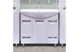 Тумба для комплекта Misty Орхидея 85 белая эмаль