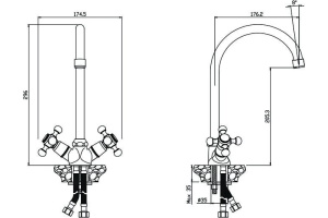 Смеситель Olive'S Girona 01431GR для кухонной мойки - 2