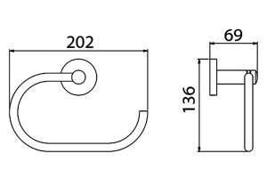 Полотенцедержатель Timo Saona 13050/17 золото матовое - 3