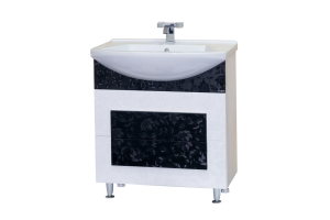 Тумба под раковину Misty Марика 65 черно-белая