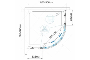 Душевой уголок RGW CL-53 06095399-11 - 3
