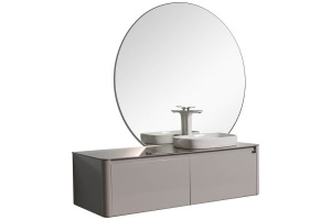 Тумба с раковиной Black&White Universell 140 серая правая - 2