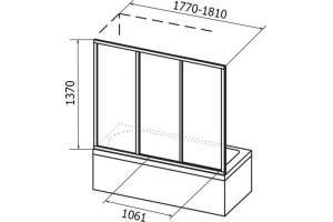 Шторки для ванной Ravak Supernova 181 см (40VY0102ZG) - 3