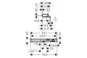 Смеситель для душа Hansgrohe  хром (13184000) - 2